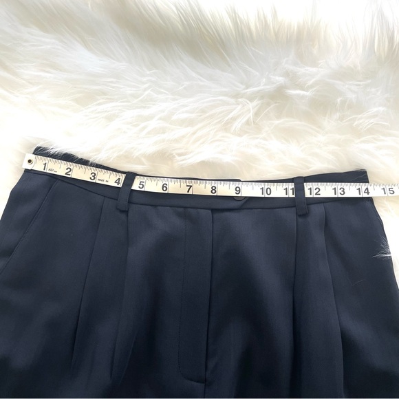 Doncaster High Waisted Wool Trousers/Slacks Navy Blue Size 10 - Picture 13 of 16